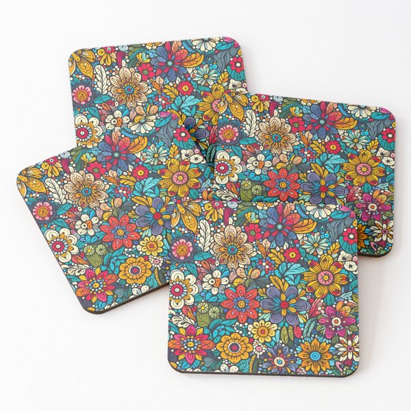 Item preview, Abstract and Cute Floral Pattern designed and sold by Kittyzens.