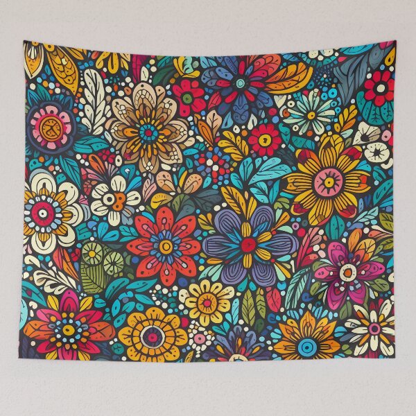 Item preview, Abstract and Cute Floral Pattern designed and sold by Kittyzens.