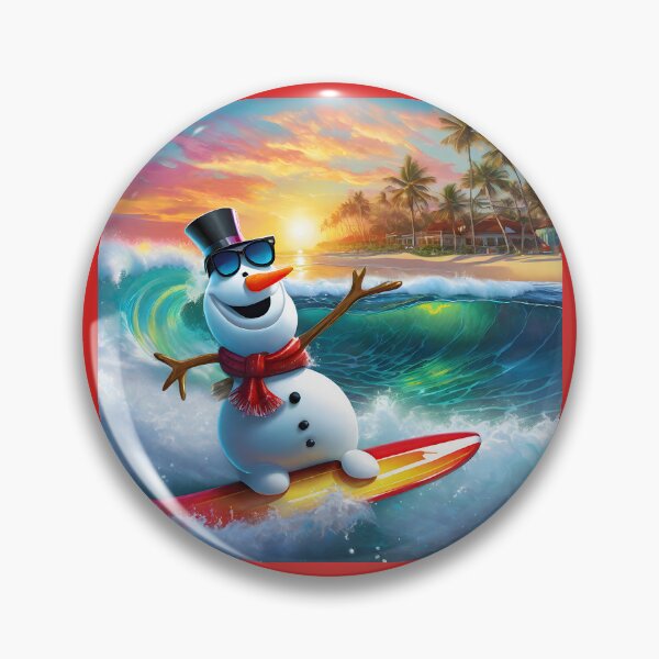 Item preview, Snowman Surfer #4 On Vacation -  Sunny Wave Carver  designed and sold by Artekinium.