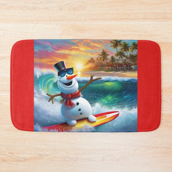 Item preview, Snowman Surfer #4 On Vacation -  Sunny Wave Carver  designed and sold by Artekinium.