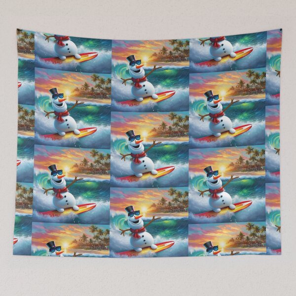 Item preview, Snowman Surfer #4 On Vacation -  Sunny Wave Carver  designed and sold by Artekinium.