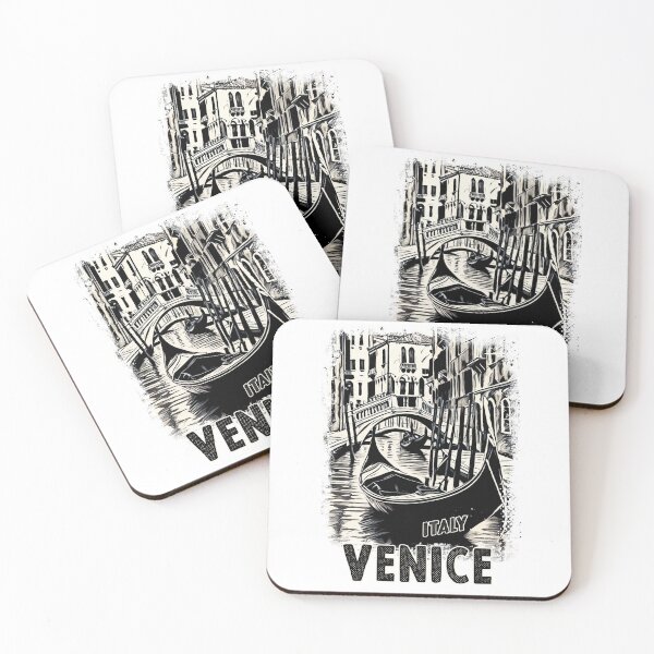 Item preview, Venice Italy Vintage Travel Postcard Art Style Retro Mid Century illustration designed and sold by Naumovski.
