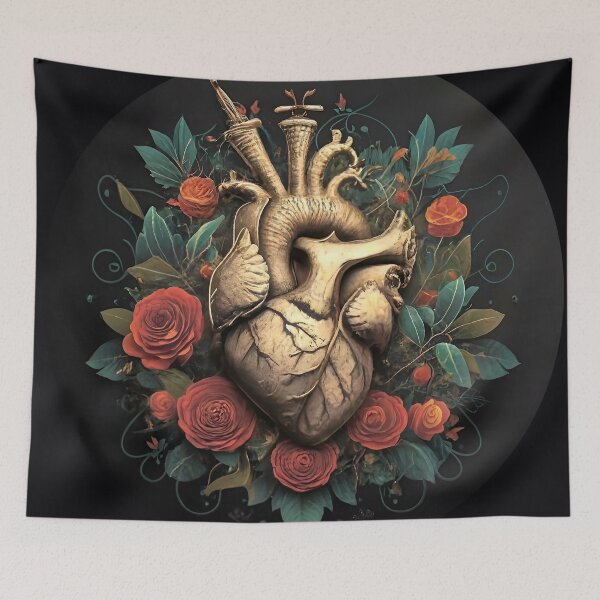 Item preview, Abstract floral heart designed and sold by MellaTee.