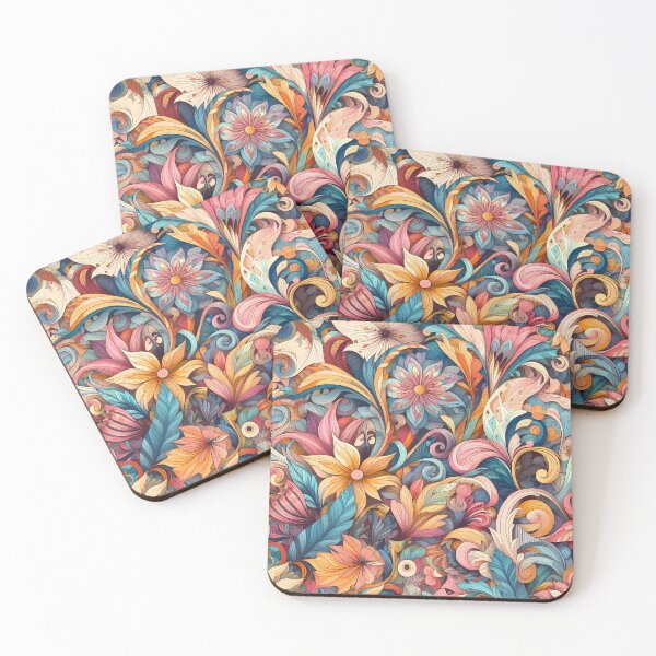 Item preview, Abstract and Cute Floral Pattern designed and sold by Kittyzens.