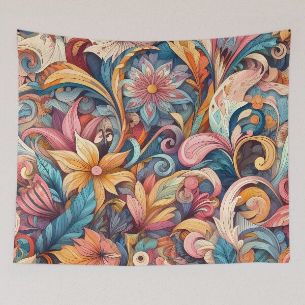 Item preview, Abstract and Cute Floral Pattern designed and sold by Kittyzens.