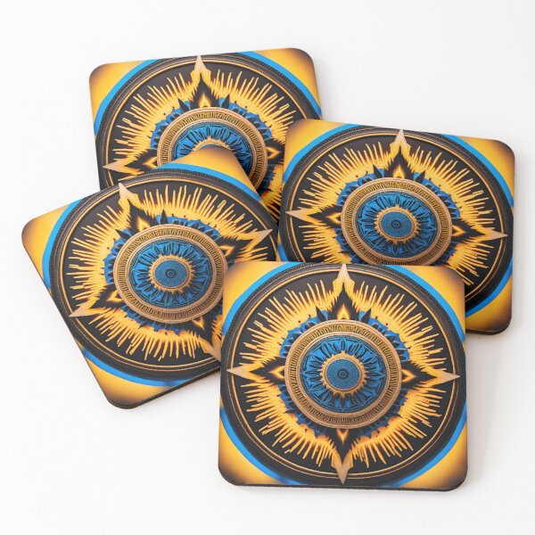 Item preview, Optimistic Burst Fiery Sun Mandala designed and sold by SpiritualManda.