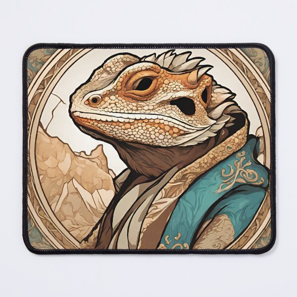 Item preview, Art Nouveau Bearded Dragon designed and sold by frykitty.