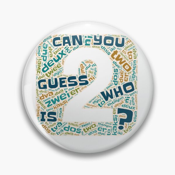 Item preview, Guess Who Second Birthday in Blues and Greens designed and sold by WordsYouLove.