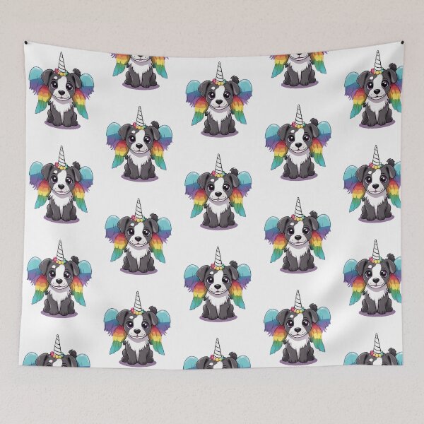 Item preview, Cute Magical Kawaii Unicorn Puppy Dog With Rainbow Wings designed and sold by gillys.