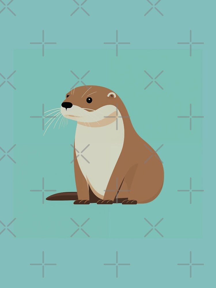 Aperçu 5 sur 5. Robe trapèze avec l'œuvre Otter créée et vendue par Print-Patterns.