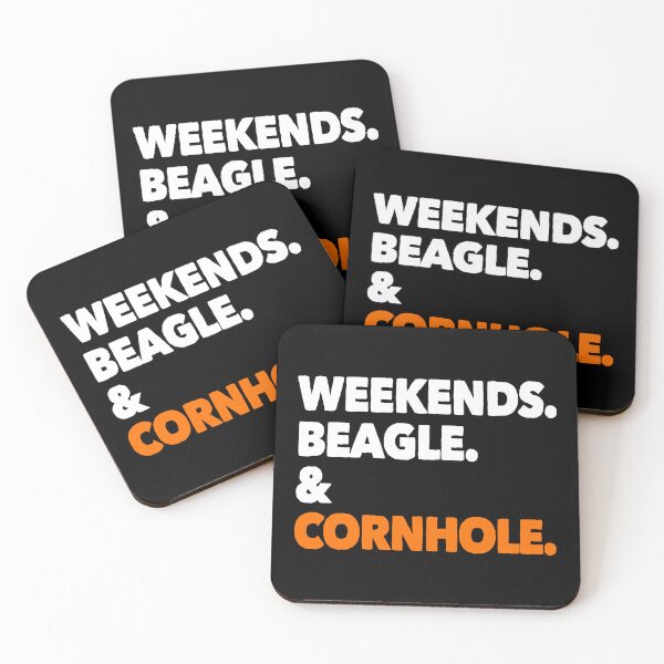 Item preview, Weekends Beagle and Cornhole Funny Dog Gift  designed and sold by Guarddogdrive.