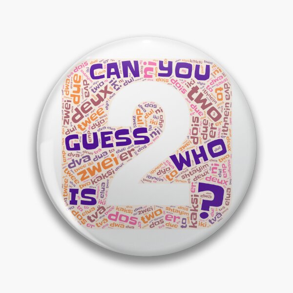 Item preview, Guess Who Second Birthday in Pinks and Purples designed and sold by WordsYouLove.