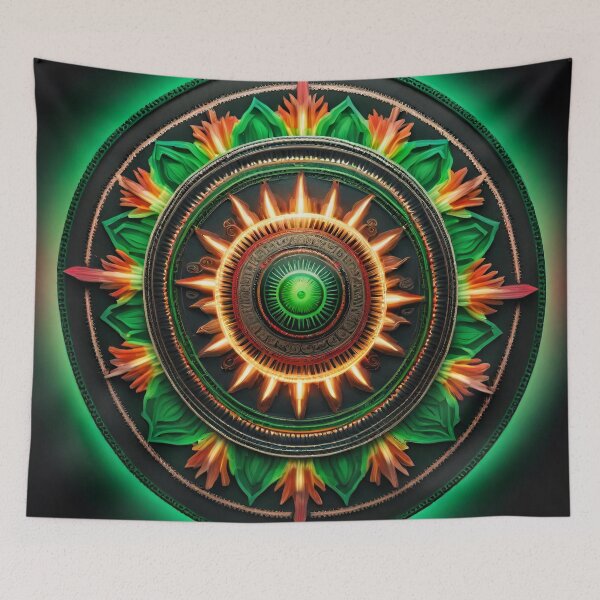 Item preview, Fiery Radiance Mandala designed and sold by SpiritualManda.