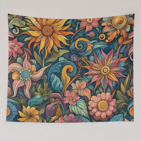 Item preview, Abstract and Cute Floral Pattern designed and sold by Kittyzens.