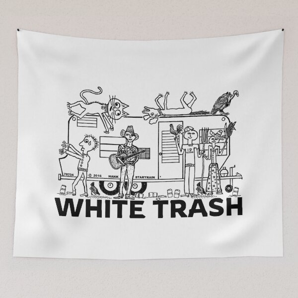 Item preview, WHITE TRASH ~ TRAVEL TRAILER ~ (LOWER TEXTS) ~ (CNVA-30) designed and sold by RodeoMalibu.