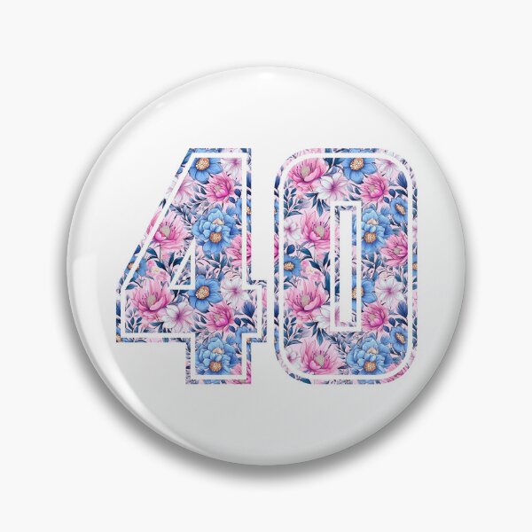 Item preview, 40th Birthday, floral number 40, woman’s designed and sold by iclipart.