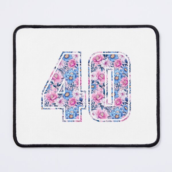 Item preview, 40th Birthday, floral number 40, woman’s designed and sold by iclipart.