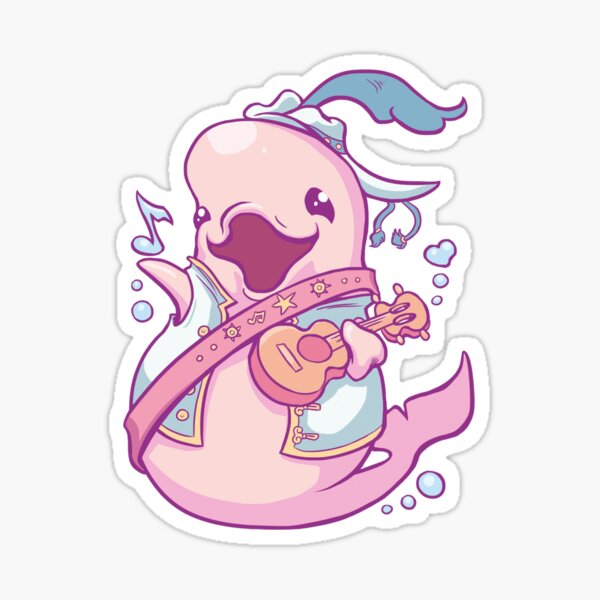 Pink Dolphin Bard Sticker