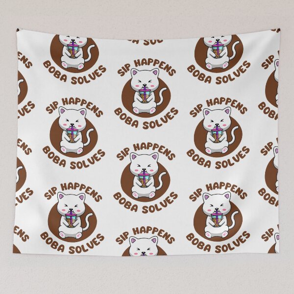 Item preview, Sip Happens, Boba Solves  designed and sold by PasindhuW.