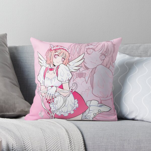 Lovely angel kawaii Throw Pillow