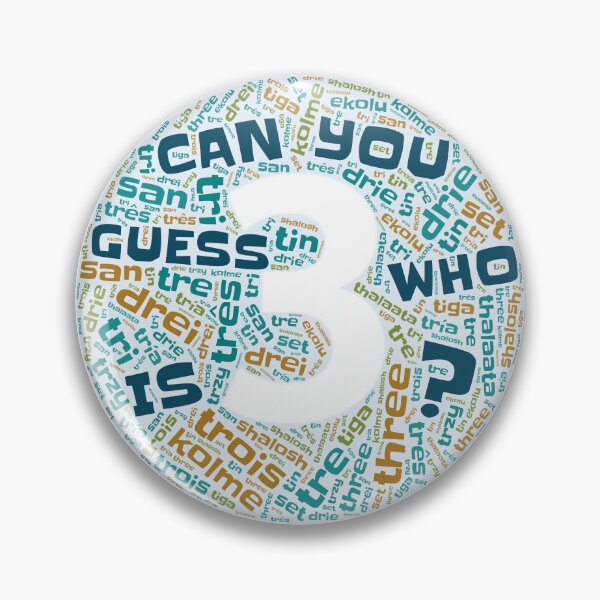 Item preview, Guess Who Third Birthday in Blues and Greens designed and sold by WordsYouLove.