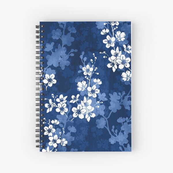 Aperçu de l'œuvre Fleur de Sakura en bleu profond créée et vendue par adenaJ.