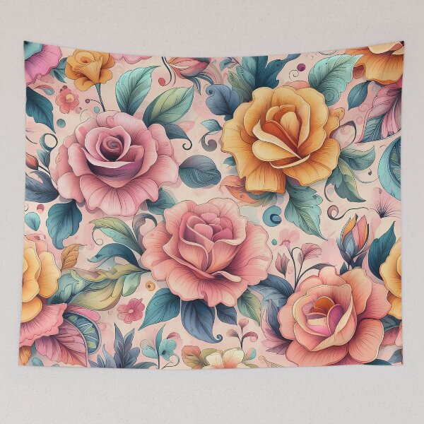 Item preview, Abstract and Cute Floral Pattern designed and sold by Kittyzens.