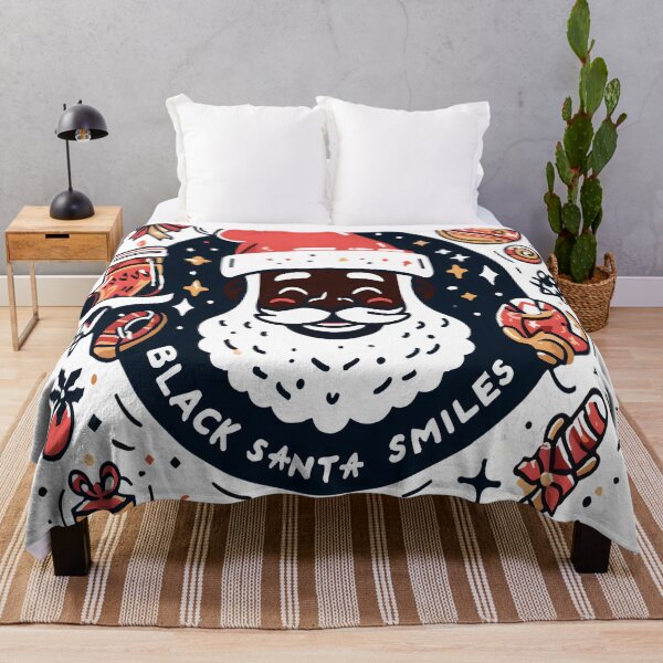 Item preview, Black Santa Smiles Festive Vibes designed and sold by KitonicTees.