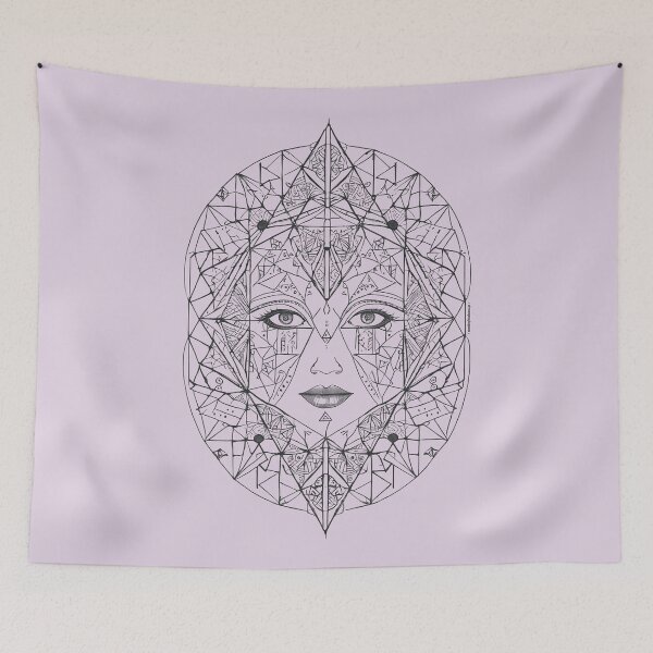 Item preview, Triangle Goddess in Black | Sacred Geometry Portraits designed and sold by monkeybusiness.pt.