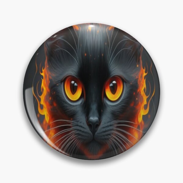 Item preview, Burning Black Cat designed and sold by MillionaireMF.