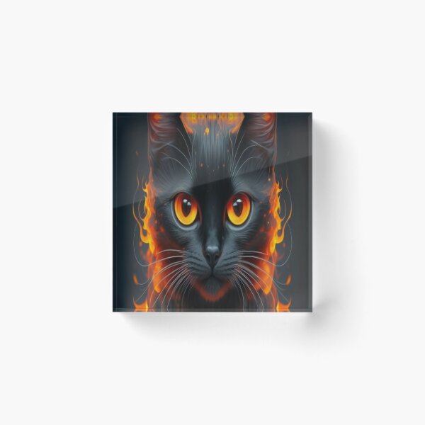 Item preview, Burning Black Cat designed and sold by MillionaireMF.