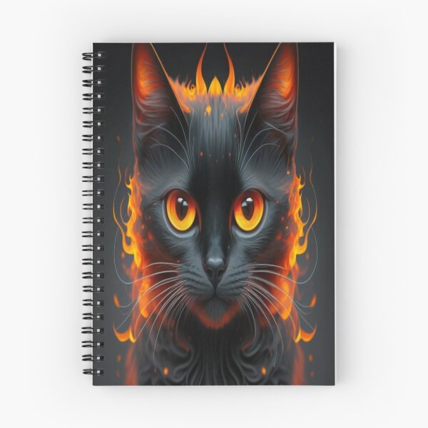 Item preview, Burning Black Cat designed and sold by MillionaireMF.