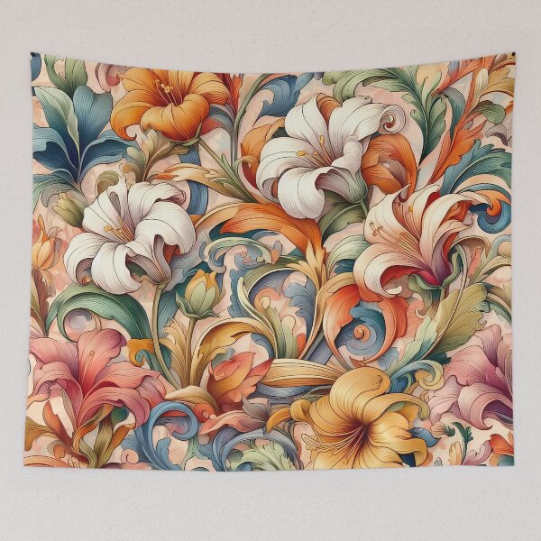 Item preview, Abstract and Cute Floral Pattern designed and sold by Kittyzens.