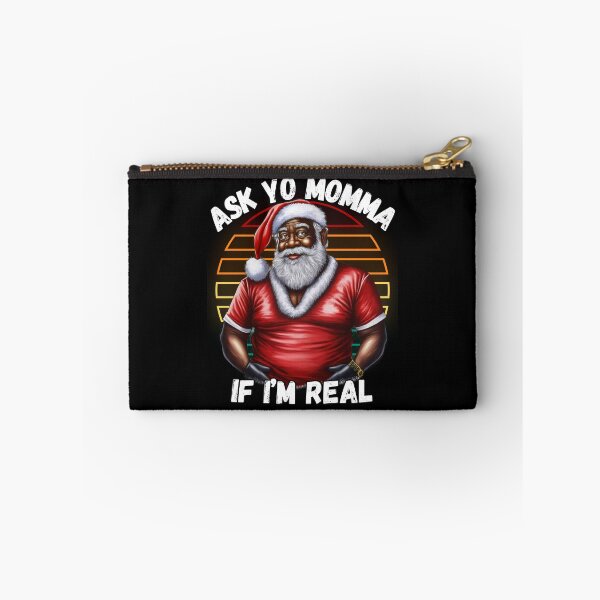 Item preview, African American Sarcastic Christmas Ask Your Mom If I'm Real Black Santa Claus designed and sold by elvisg03.