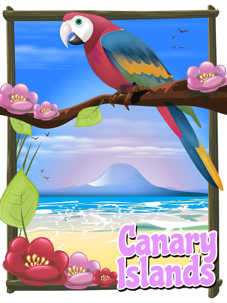 "Canary island travel poster" Sticker for Sale by vectorwebstore