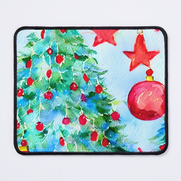Item preview, Christmas watercolor paining of red stars, Christmas, ornament designed and sold by gofra-design.