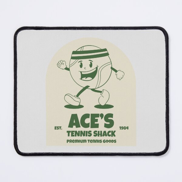 Item preview, retro mascot sticker, retro tennis mascot, tennis ball designed and sold by MadeByEmilyLam.