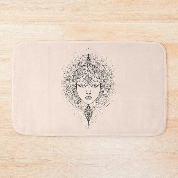 Item preview, Indian Goddess in Black | Sacred Geometry Portraits designed and sold by monkeybusiness.pt.