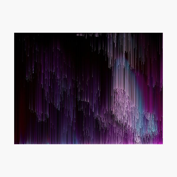 Darkness Glitches Out Photographic Print