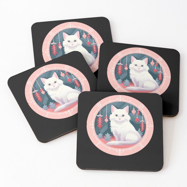 Item preview, Turkish Angora Cat Xmas Ornament, Love Cats designed and sold by Logiamerch.