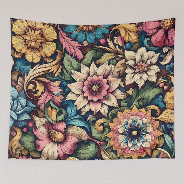 Item preview, Abstract and Cute Floral Pattern designed and sold by Kittyzens.