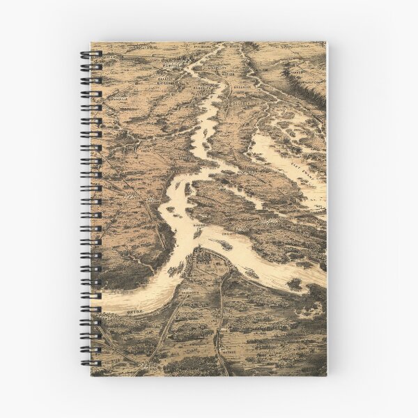 Item preview, Vintage Ohio & Mississippi River Junction Map (1861) designed and sold by BravuraMedia.
