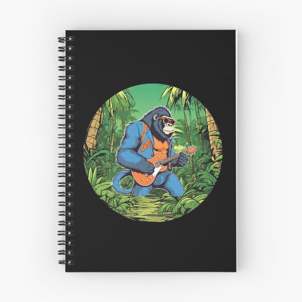 Item preview, WILD GUITARIST GORILLA – guitarist gorilla - rock gorilla - wild musician designed and sold by Musicians-world.