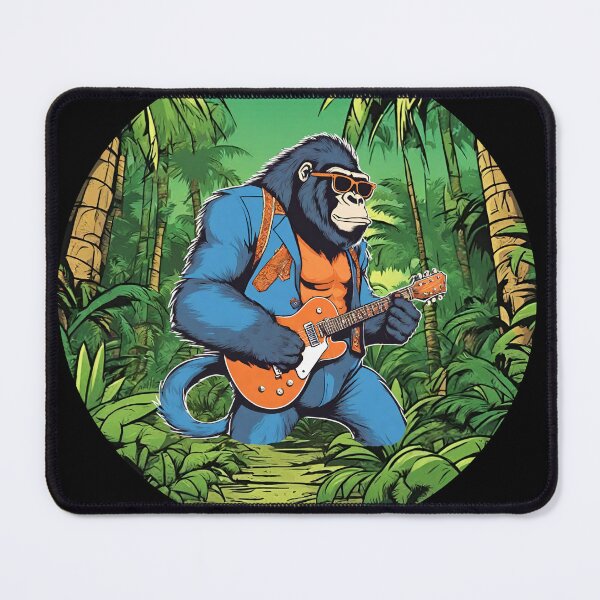 Item preview, WILD GUITARIST GORILLA – guitarist gorilla - rock gorilla - wild musician designed and sold by Musicians-world.