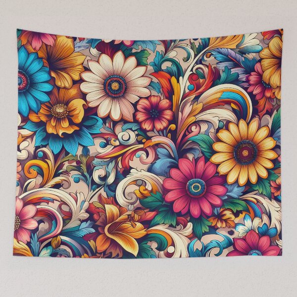 Item preview, Abstract and Cute Floral Pattern designed and sold by Kittyzens.