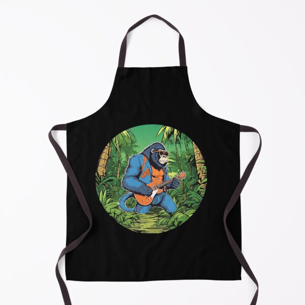 Item preview, WILD GUITARIST GORILLA – guitarist gorilla - rock gorilla - wild musician designed and sold by Musicians-world.