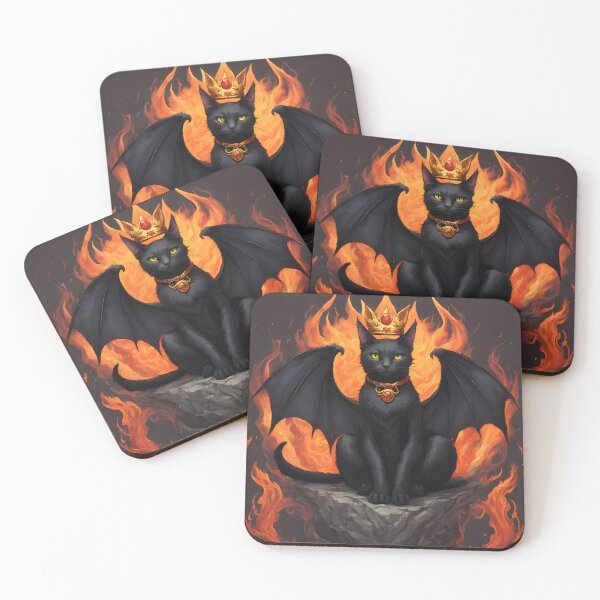 Item preview, Flaming Bat Cat Crowned Majesty designed and sold by N0VEEN.