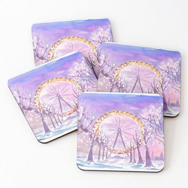 Item preview, London England View of Eye in Winter with Snow South Bank designed and sold by artshop77.