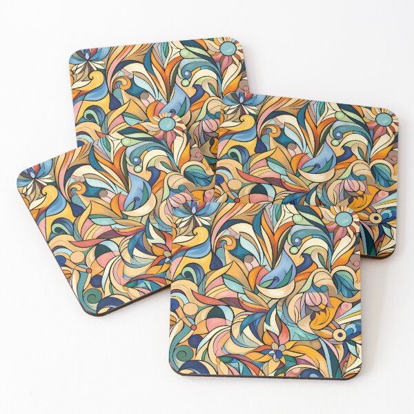 Item preview, Abstract and Cute Floral Pattern designed and sold by Kittyzens.