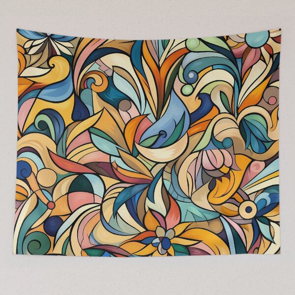 Item preview, Abstract and Cute Floral Pattern designed and sold by Kittyzens.